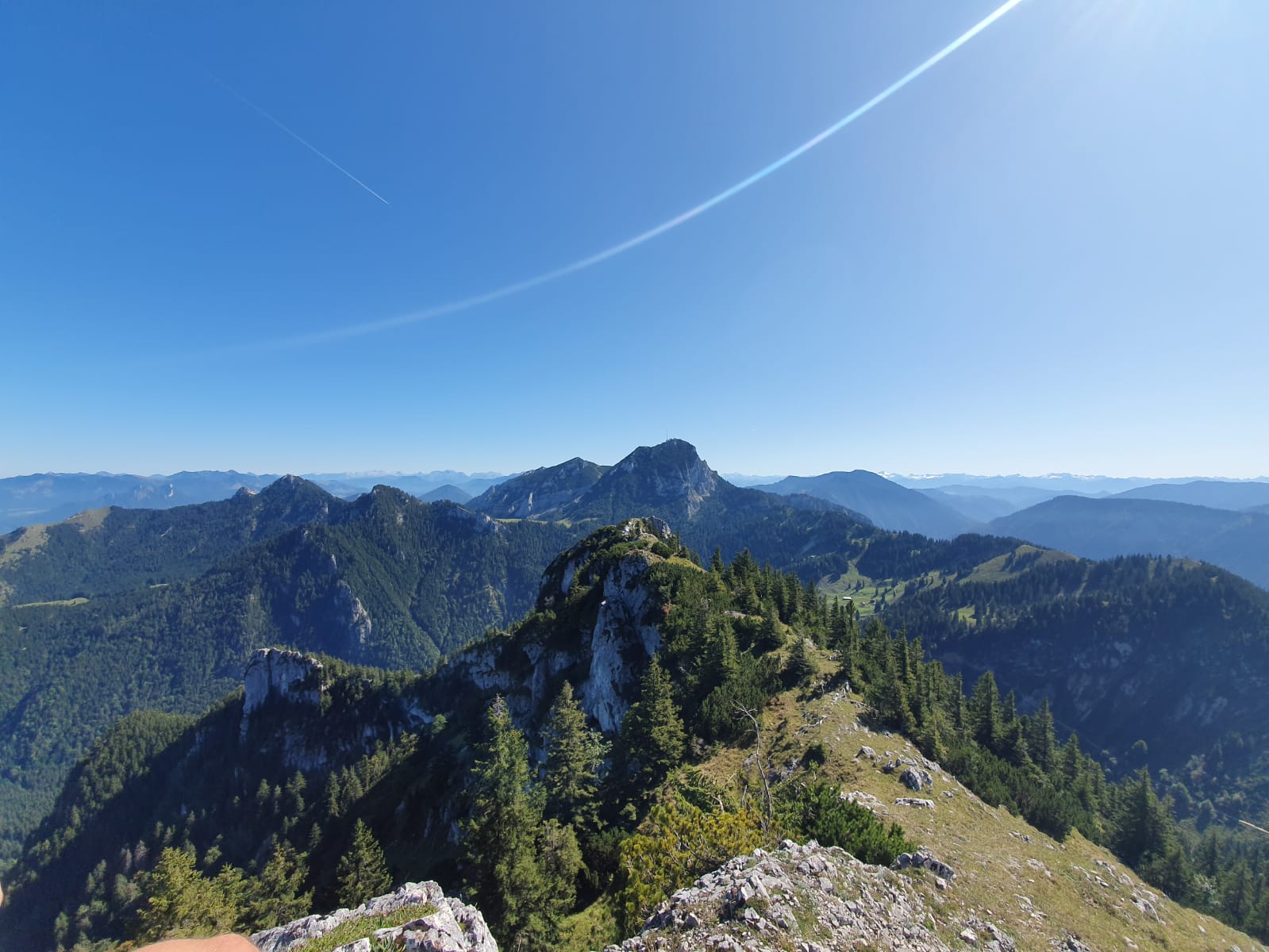 Eine Bergspitze in Bayern